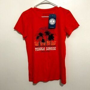 Life is Good Tequila Sunrise Crewneck Crusher T-Shirt Size S NWT Summer Coastal